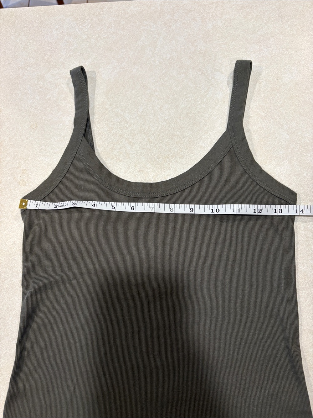 wild fable Olive Ribbed Scoop Neck Tank Top - Picture 2 of 8